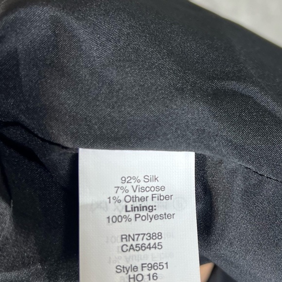 Madewell Dress Womens 6 Black Nightshine Silk Chiffon Party Blacktie Metallic - Picture 9 of 9